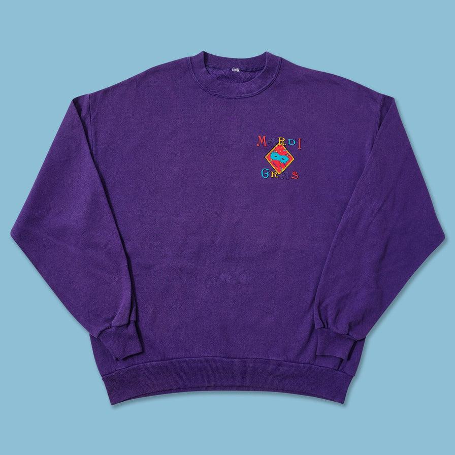 Vintage Mardi Gras Sweater Large 