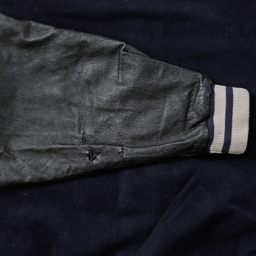 Vintage Reebok Wool Leather Varsity Jacket Large 