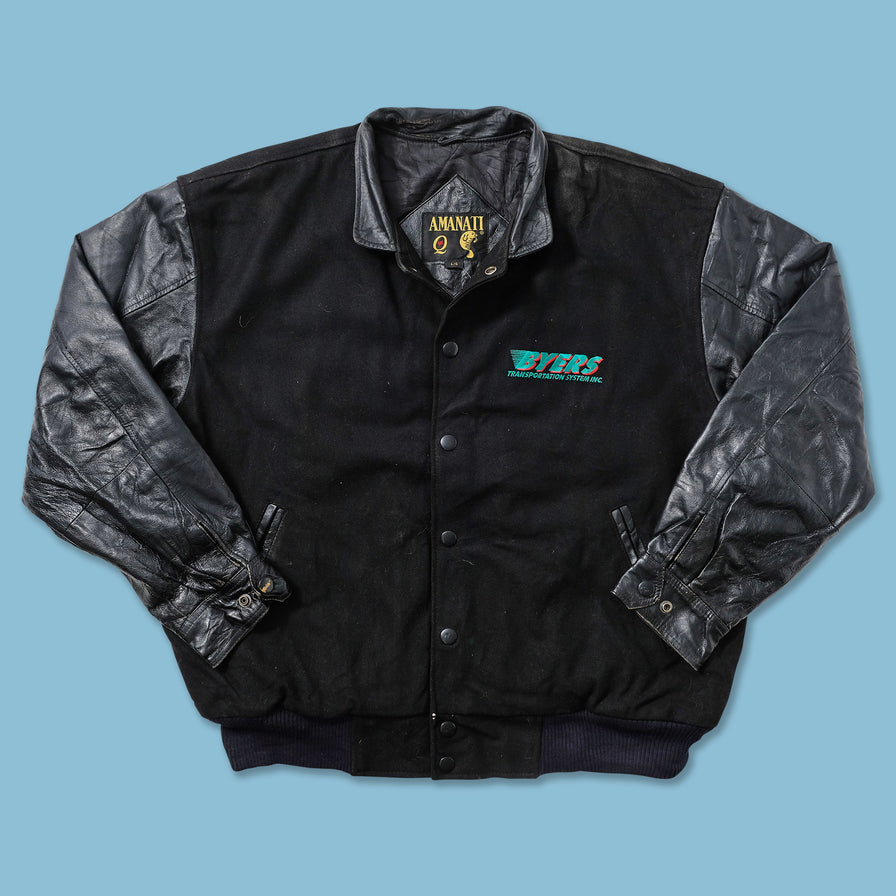 Vintage Wool Leather Varstiy Jacket XLarge 