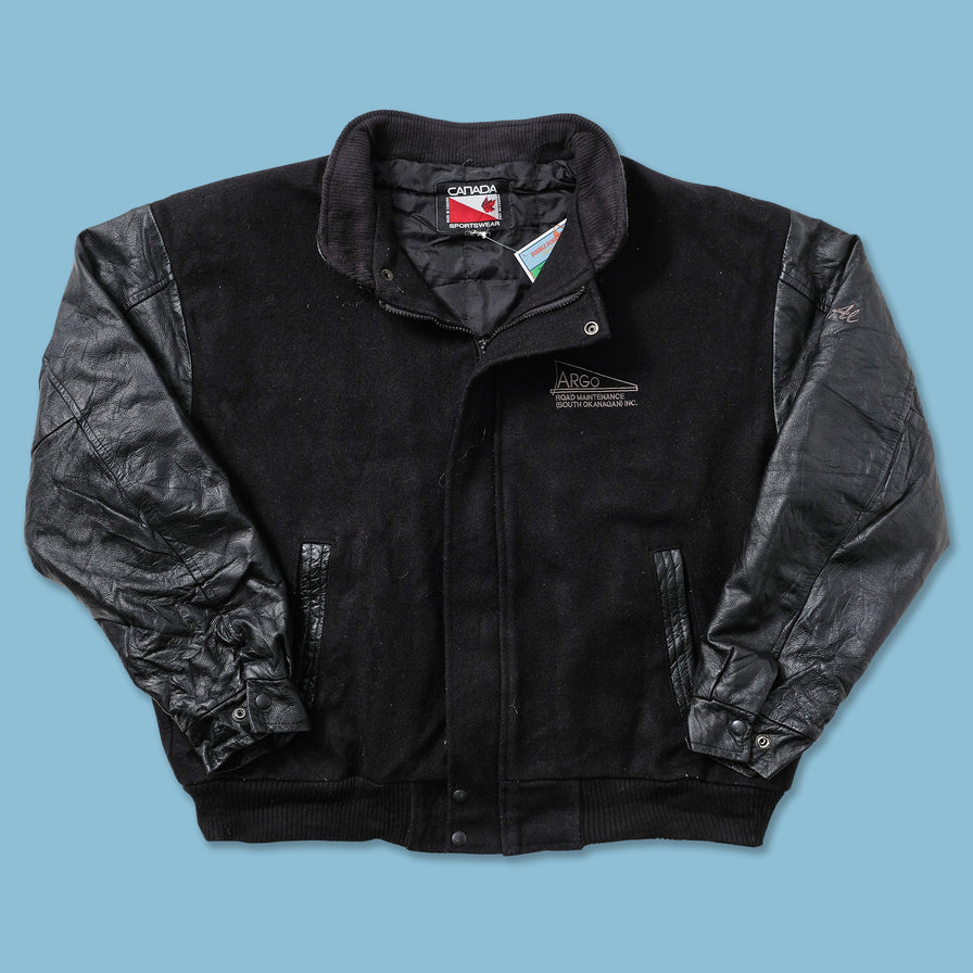 Vintage Wool Leahter Varsity Jacket XLarge 