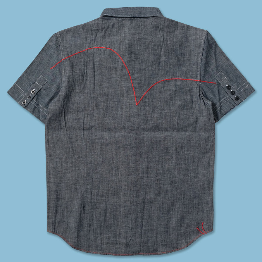 Y2K Evisu Shirt Medium - Double Double Vintage