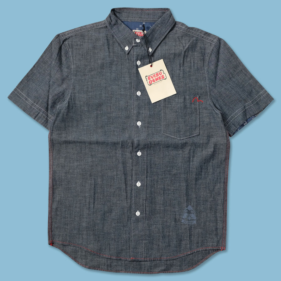 Y2K Evisu Shirt Medium - Double Double Vintage