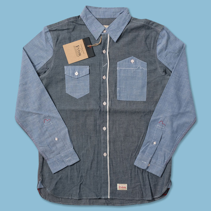 Y2K Evisu Shirt Medium - Double Double Vintage