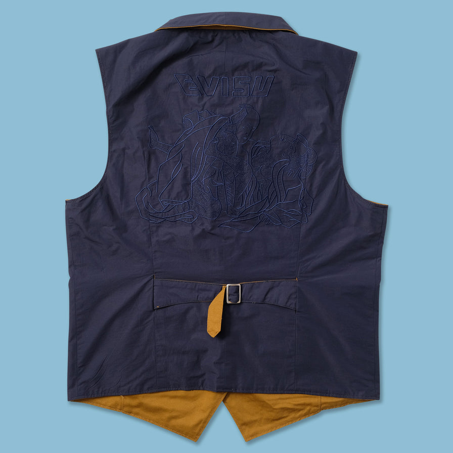 Y2K Evisu Vest Medium - Double Double Vintage