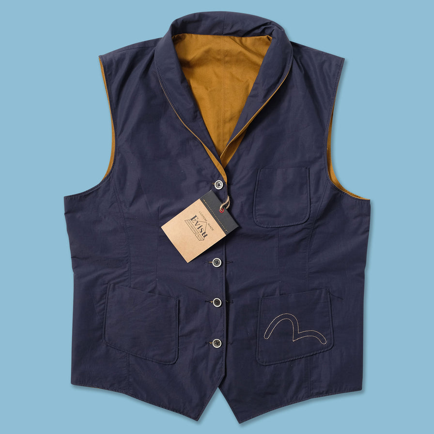 Y2K Evisu Vest Medium - Double Double Vintage