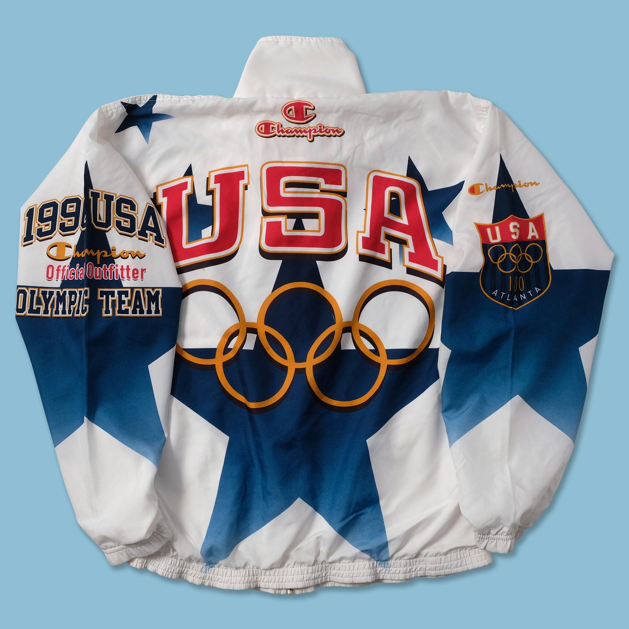 1996 Champion USA Olympic Team Track Jacket Small | Double
