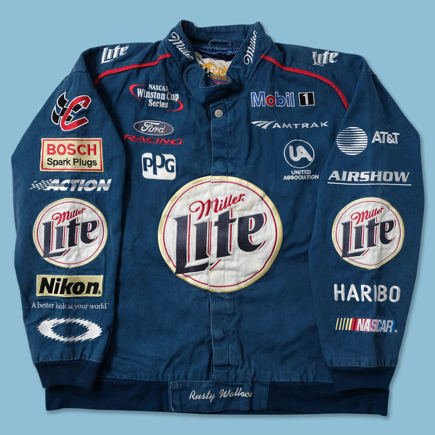 Vintage Miller Lite Racing Nascar Jacket XLarge - Double Double Vintage
