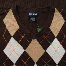 Argyle Women's Knit Vest Small 