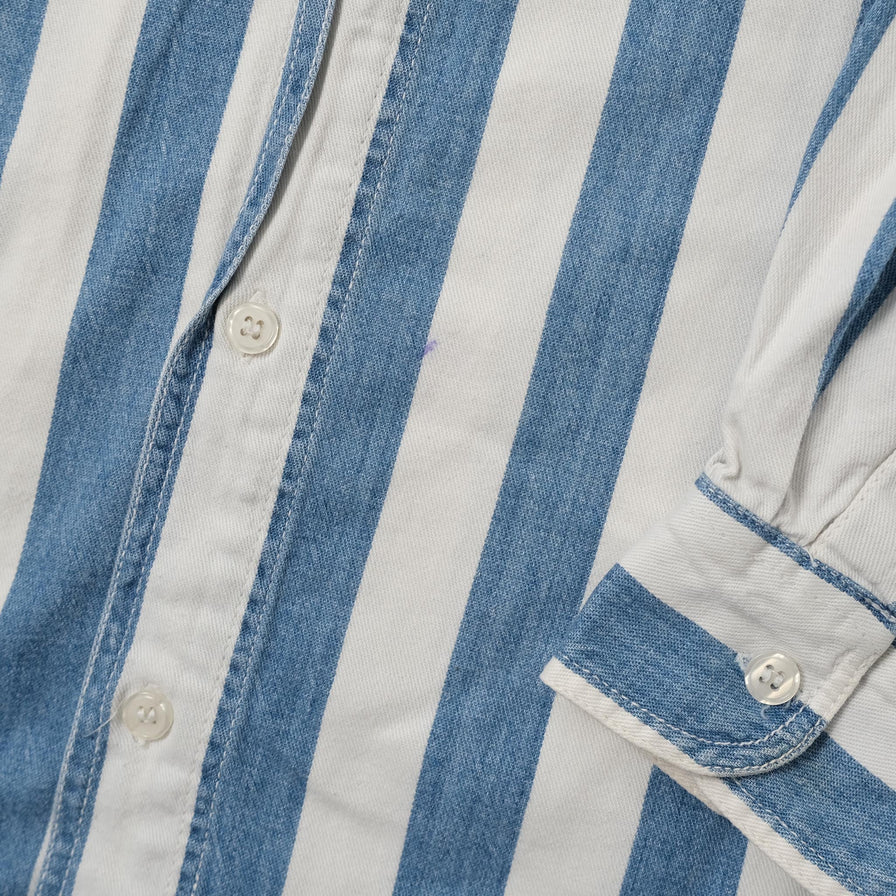 Vintage Striped Cotton Shirt Large 