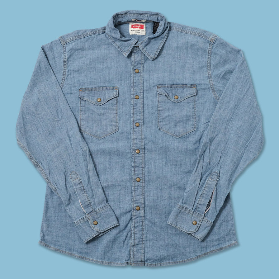 Vintage Wrangler Denim Shirt Medium 