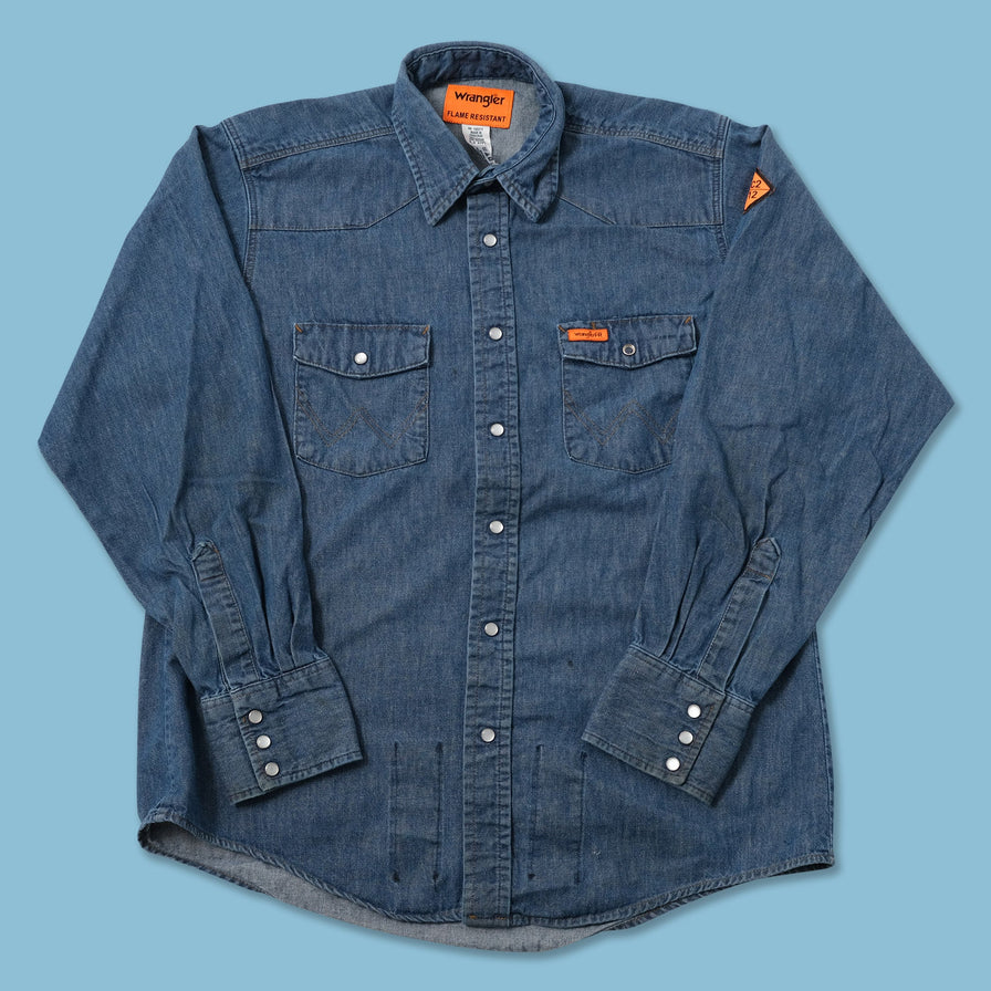 Vintage Wrangler Denim Shirt Large 