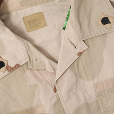 Camouflage Military Button Up Jacket Large 