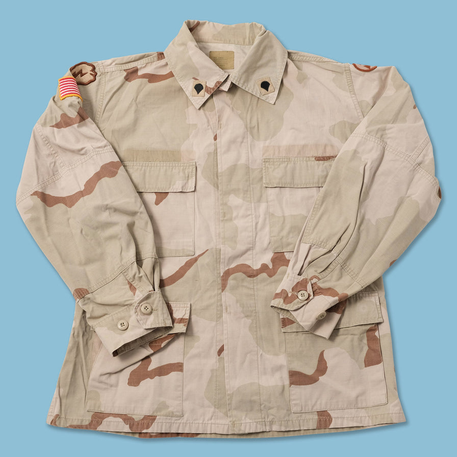Camouflage Military Button Up Jacket Large 