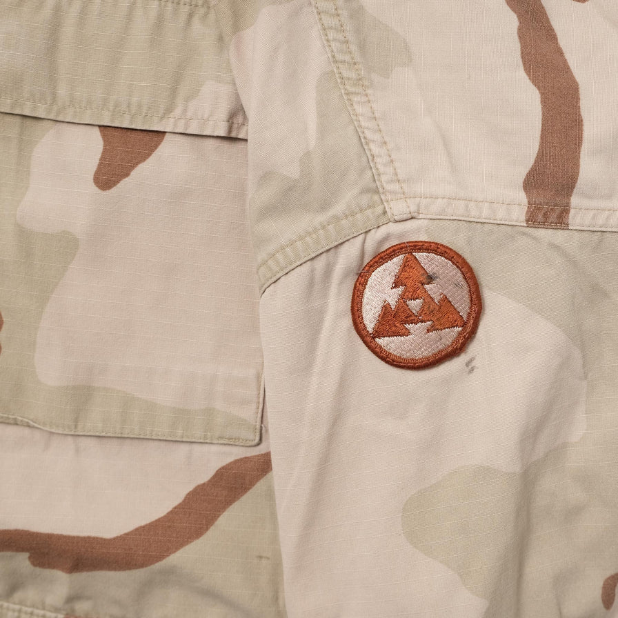 Camouflage Military Button Up Jacket Large 