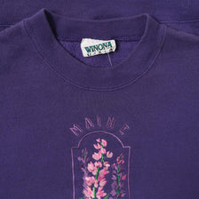 Vintage Maine Lupines Sweater Large 