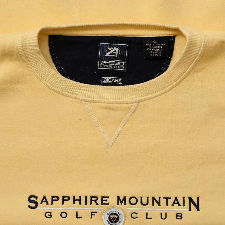 Vintage Sapphire Mountain Golf Club Sweater XLarge 