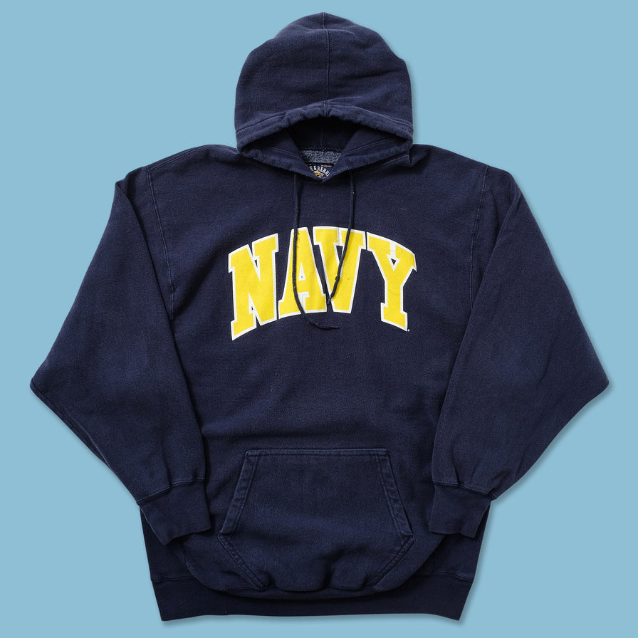Vintage Navy Hoody XLarge 