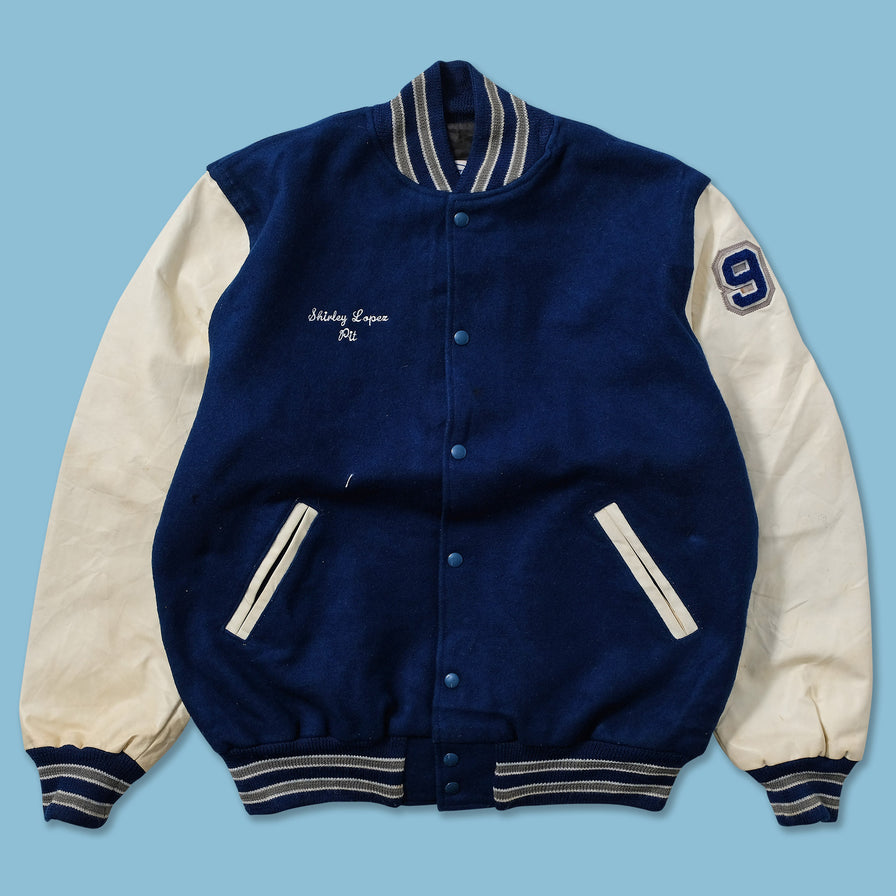 Vintage Wool Leather Varsity Jacket XLarge Double Double Vintage