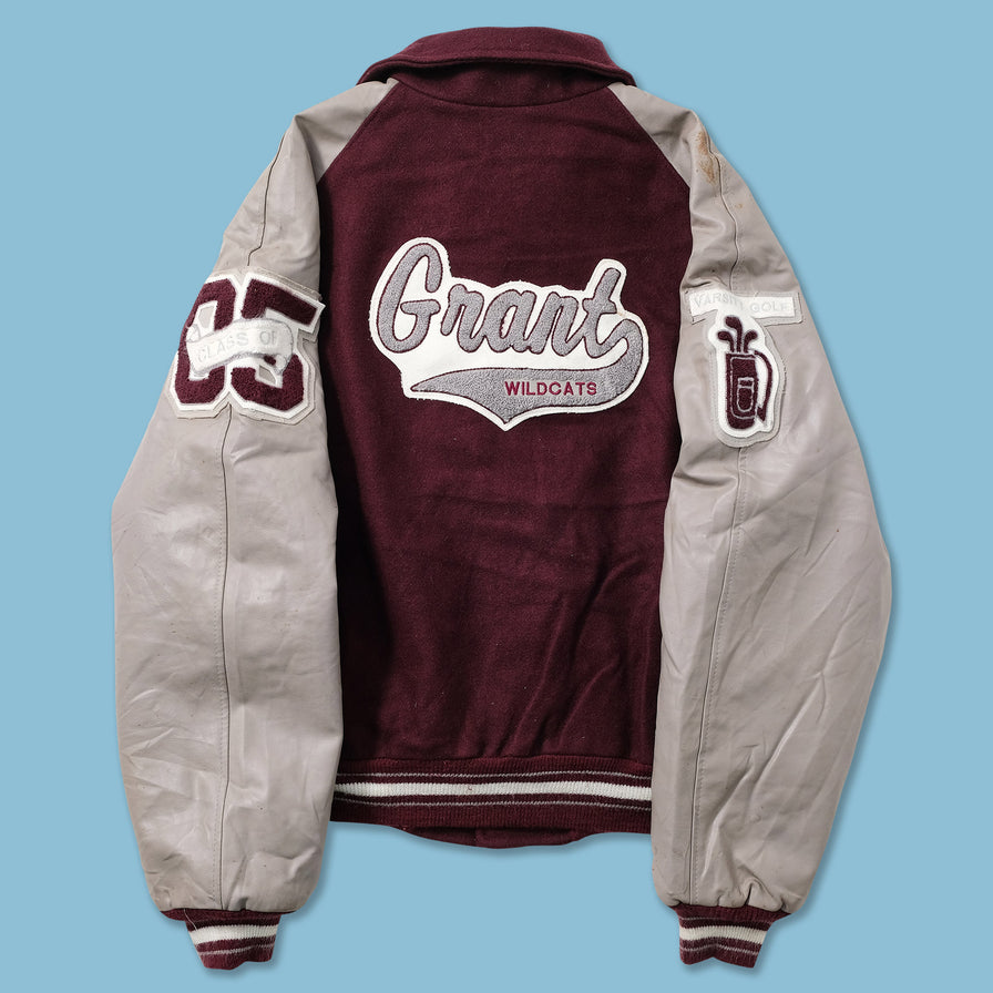 Vintage Wool Leather Varsity Jacket Large 