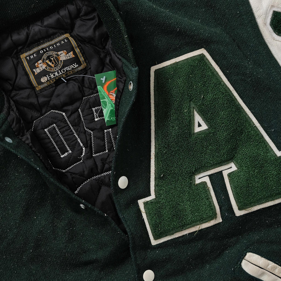 Vintage Wool Leather Varsity Jacket Large 