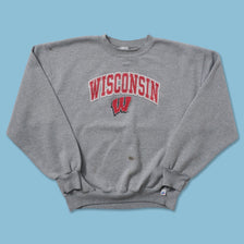 Vintage Russell Athletic Wisconsin Sweater Medium 