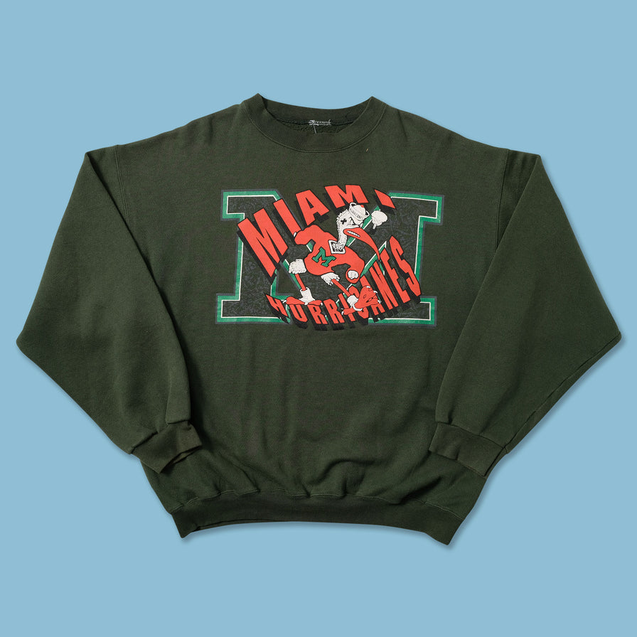 Vintage Miami  Hurricanes Sweater Large - Double Double Vintage