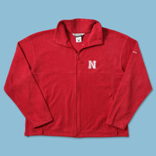 Vintage Columbia Nebraska Huskers Fleece Jacket Large - Double Double Vintage