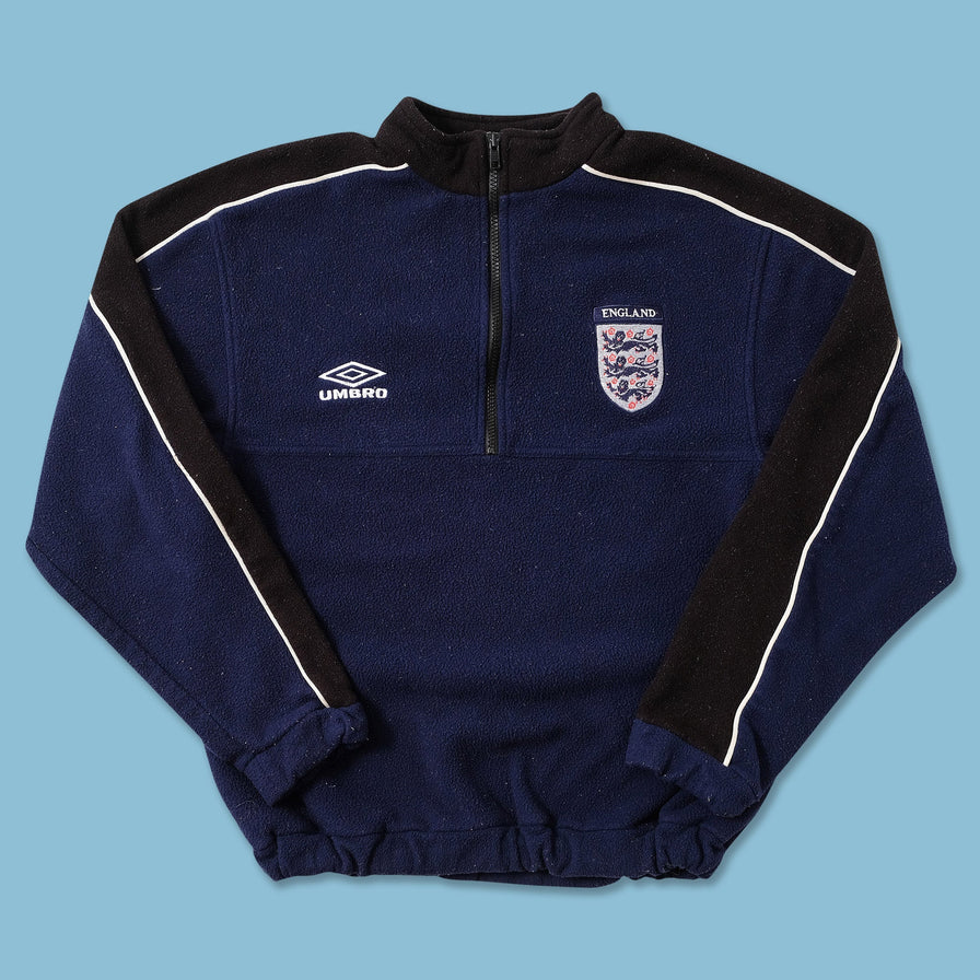 Vintage Umbro England Q-Zip Fleece Small 