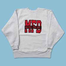 Vintage Madison Fire Dept. Sweater Large 