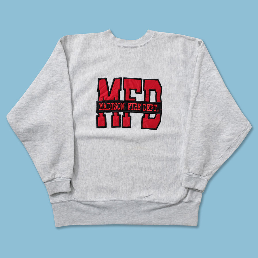 Vintage Madison Fire Dept. Sweater Large 