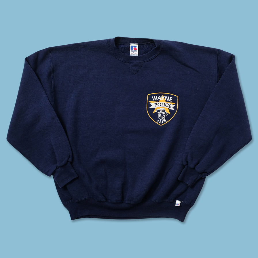 Vintage Russell Athletic Wayne Police Sweater XLarge 
