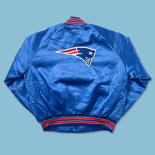 Vintage New England Patriots Satin Bomber Jacket Medium 