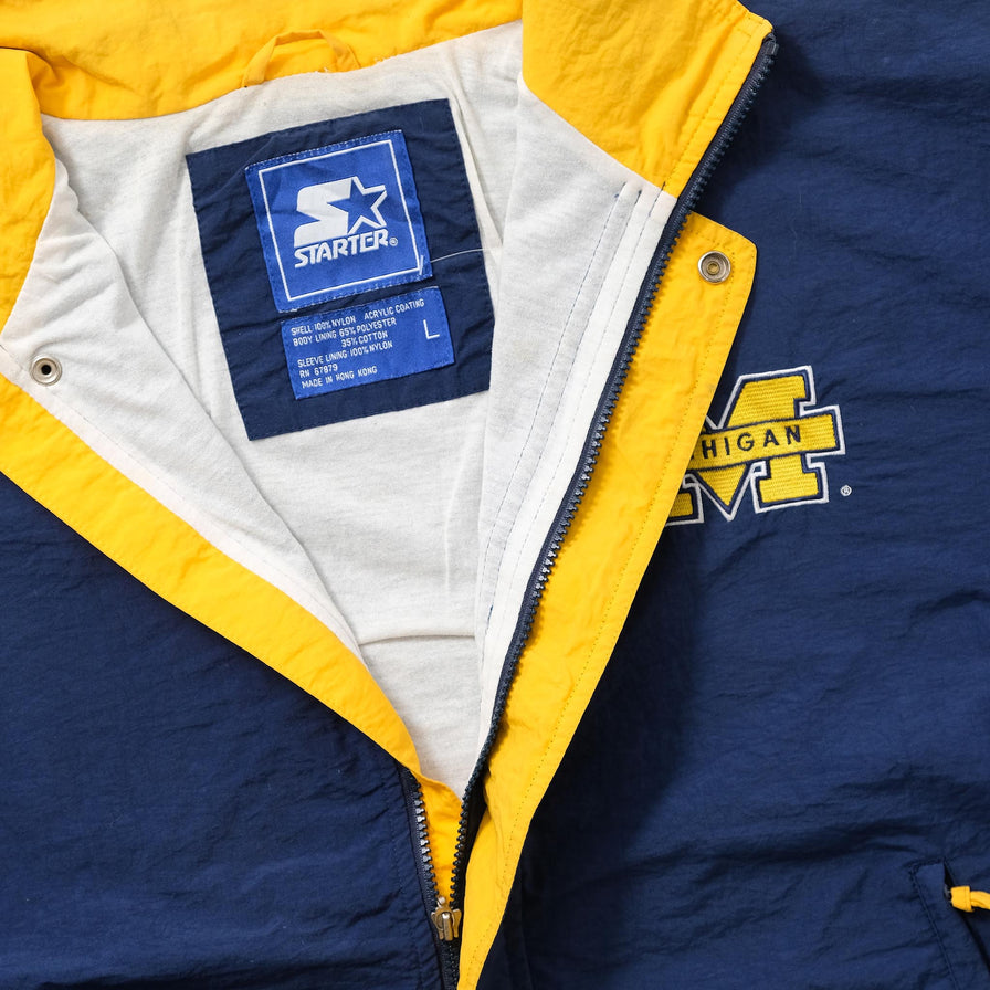 Vintage Starter Michigan Wolverines Light Jacket Large 