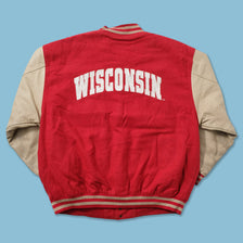 Vintage Wisconsin Badgers Wool Leather Varsity Jacket XXL 