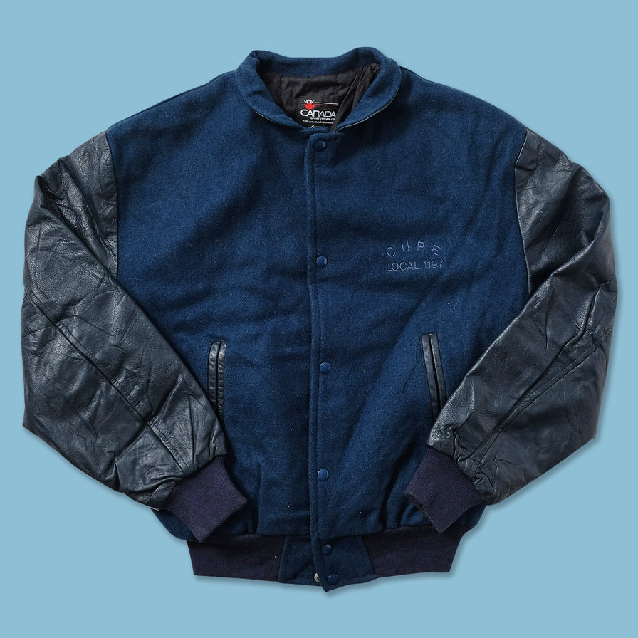 Vintage Wool Leather Varsity Jacket Medium 