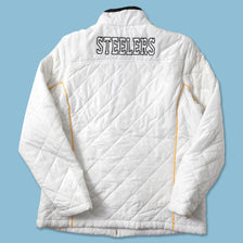 Women's Pittsbrugh Steelers Padded Jacket Medium - Double Double Vintage