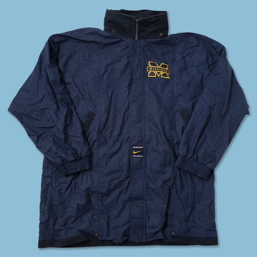 Vintage Nike Michigan Wolverines Light Jacket Large 