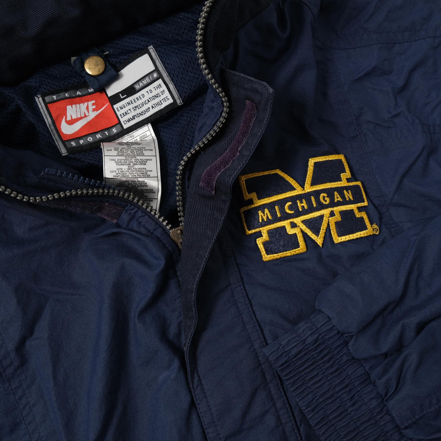 Vintage Nike Michigan Wolverines Light Jacket Large 
