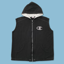 Vintage Champion Hooded Vest XLarge 