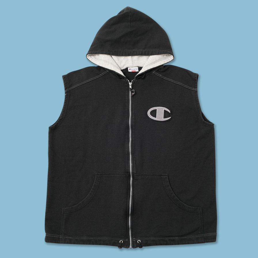 Vintage Champion Hooded Vest XLarge 