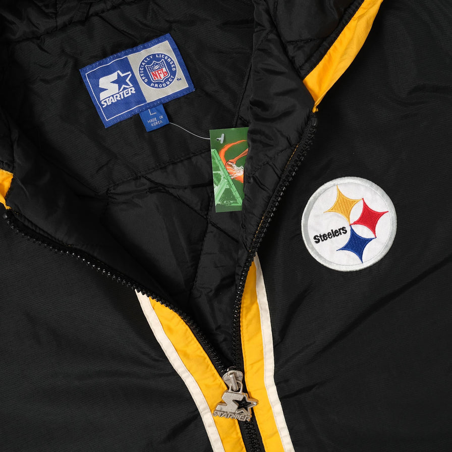 Vintage Starter Pittsburgh Steelers Padded Anorak Large 