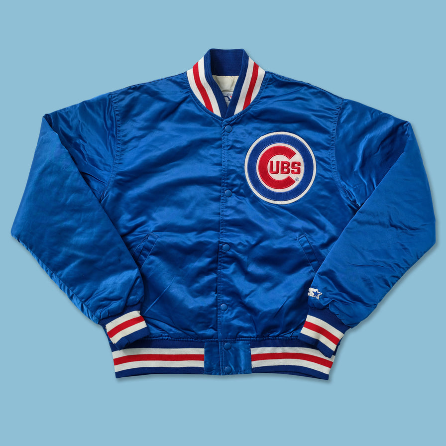 Vintage Starter Chicago Cubs Satin Bomber Jacket Small 