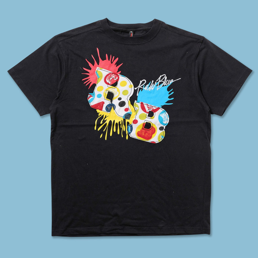 Y2K Raw Blue T-Shirt XLarge 