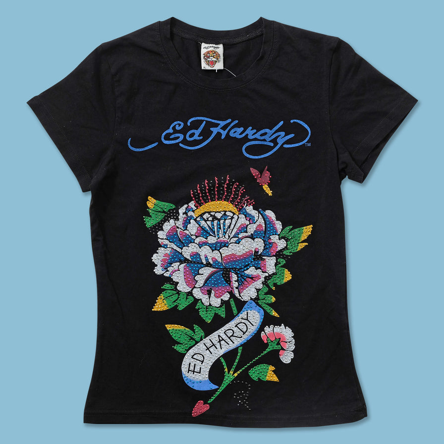 Women's Y2K Ed Hardy T-Shirt Small 