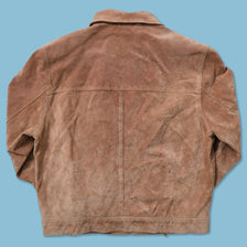 Y2K Velour Leather Jacket Medium 