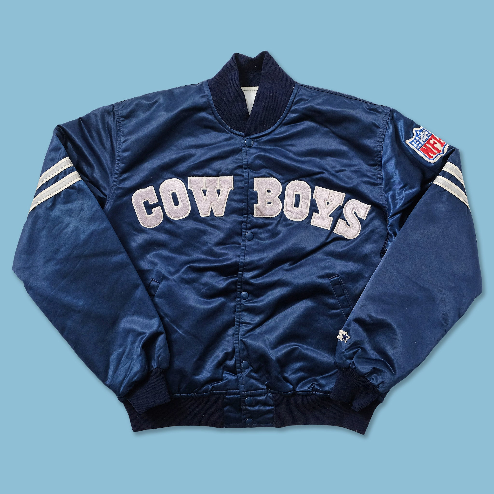 Vintage Starter Dallas Cowboys Satin Bomber Jacket Large | Double Double  Vintage