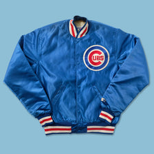 Vintage Starter Chicago Cubs Satin Bomber Jacket Medium 
