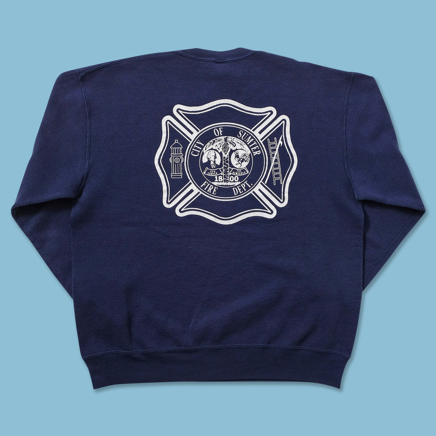 Vintage Russell Athletic Fire Dept. Sweater Large 