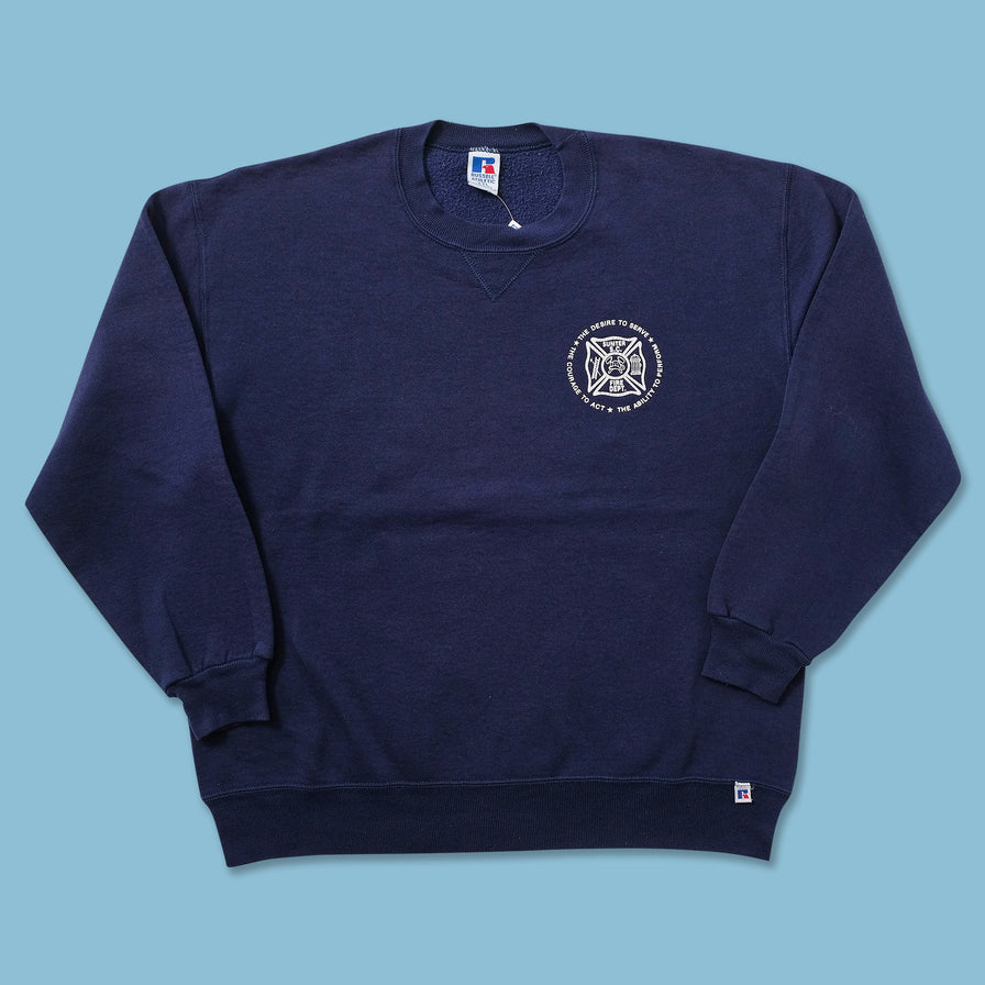 Vintage Russell Athletic Fire Dept. Sweater Large 