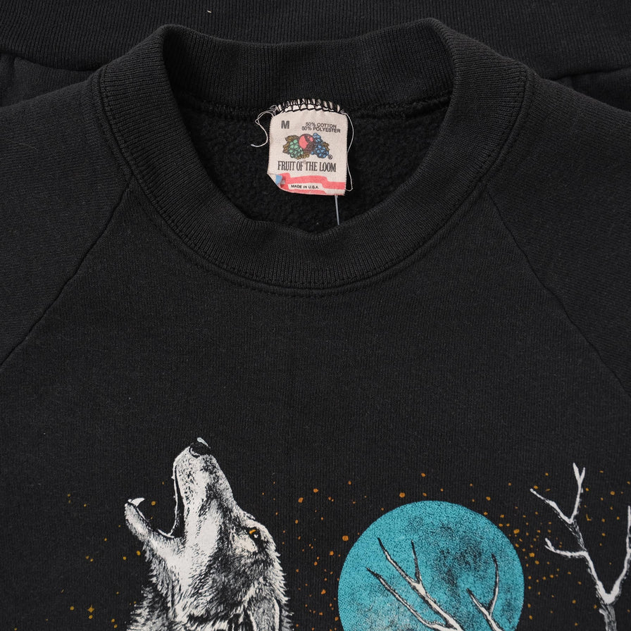 Vintage Wolf Women's Sweater Small 